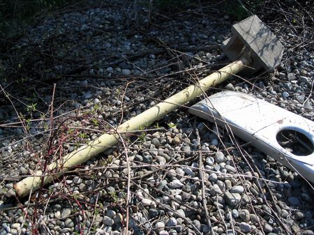 Woodland Drive-In Theatre - Speaker Pole Photo From Water Winter Wonderland (newer photo)